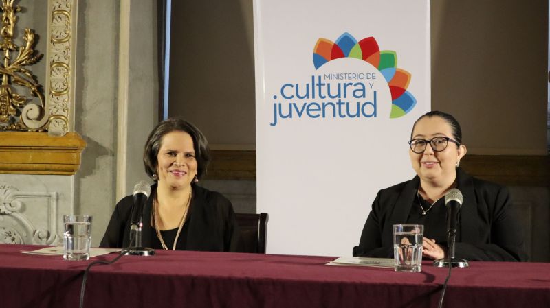Ministra de Cultura Silvye Durán y Viceministra de Cultura, Alejandra Hernández 